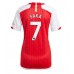 Tanie Strój piłkarski Arsenal Bukayo Saka #7 Koszulka Podstawowej dla damskie 2023-24 Krótkie Rękawy